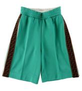 Fendi Shorts - GrÃ¸n m. LogobÃ¥nd