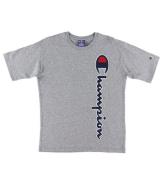 Champion Fashion T-shirt - GrÃ¥meleret m. Logo