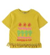 Stella McCartney Kids T-shirt - Karrygul m. print/Frynser