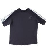 Emporio Armani T-shirt - Blue Navy m. Logostribe