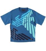 Emporio Armani T-shirt - Morocan Blue m. Logo