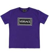 Young Versace T-shirt - MÃ¸rkeblÃ¥ m. Logo