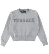 Versace Bluse - Strik - SÃ¸lv