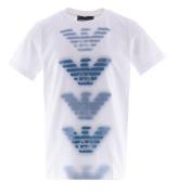 Emporio Armani T-shirt - Hvid m. BlÃ¥