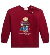 Polo Ralph Lauren Sweatshirt - Holiday - RÃ¸d m. Bamse