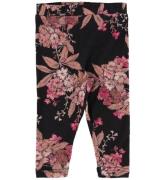 Petit by Sofie Schnoor Leggings - Sort m. Blomster