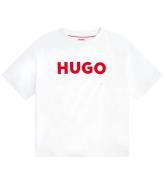 HUGO T-shirt - Hvid m. RÃ¸d