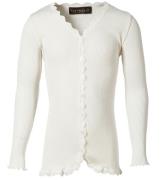 Rosemunde Cardigan - Rib - Silke/Bomuld - Noos - New White