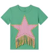 Stella McCartney Kids T-shirt - GrÃ¸n/Rosa m. Similisten/Frynser