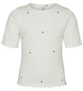 Vero Moda Girl T-shirt - VmLavender - Snow White/Fine Whirl Embr