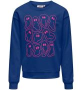 Kids Only Sweatshirt - KogLissie - Sodalite Blue/Heads/Fuchsia P