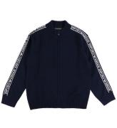 Emporio Armani Cardigan - Akryl/Uld - Navy m. Logostriber