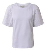 Hound T-Shirt - Puff Sleve Top - White