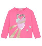 Billieblush Bluse - Pink/Hjerter/Glitter