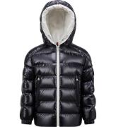 Moncler Dunjakke - Ganzorig - Medium Blue m. Hvid