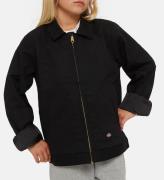 Dickies Jakke m. Fleece - Cropped - Eisenhower - Sort