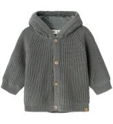 Lil' Atelier Cardigan - Strik - Rib - NbmNalo - Pewter