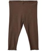 Sofie Schnoor Leggings - Rib - Chocolate Brown