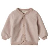 Wheat Cardigan - Uldfleece - Kari - Dry Rose