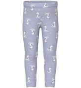 Name It Leggins - NmfDavina - Icelandic Blue/Swans