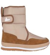 Rubber Duck Vinterstøvler - Snow Jogger - Beige/Cognac