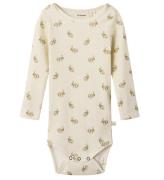 Lil Atelier Body l/æ - Rib - NbnLavo - Turtledove/Rabbit