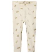 Lil Atelier Leggings - Rib - NbnLavo - Turtledove/Rabbit