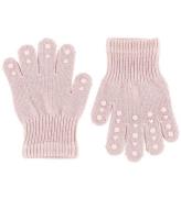 GoBabyGo Handsker - Strik - Soft Pink m. Dupper