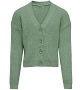 Kids Only Cardigan - Rib - Strik - KogMandy - Hedge Green/Melang