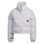 adidas Vinterjakke Dun Puffer - Sølv/Sort Kvinde