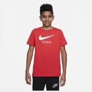 Nike T-Shirt NSW Swoosh - Rød/Hvid Børn