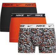 Nike Underbukser Everyday Cotton Stretch Just Do It 3-Pak - Orange/Sort