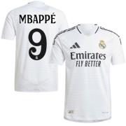 Real Madrid Hjemmebanetrøje 2024/25 Authentic Mbappé 9 + Champions League Vinder + UEFA Foundation Ærmemærke